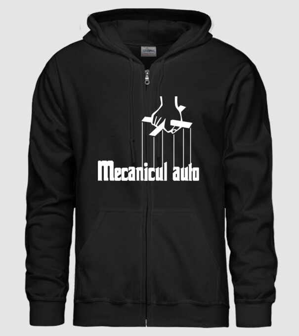Mecanicul auto model negru pe tricou