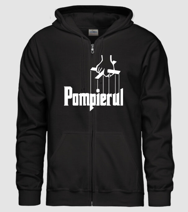 Pompierul model negru pe tricou