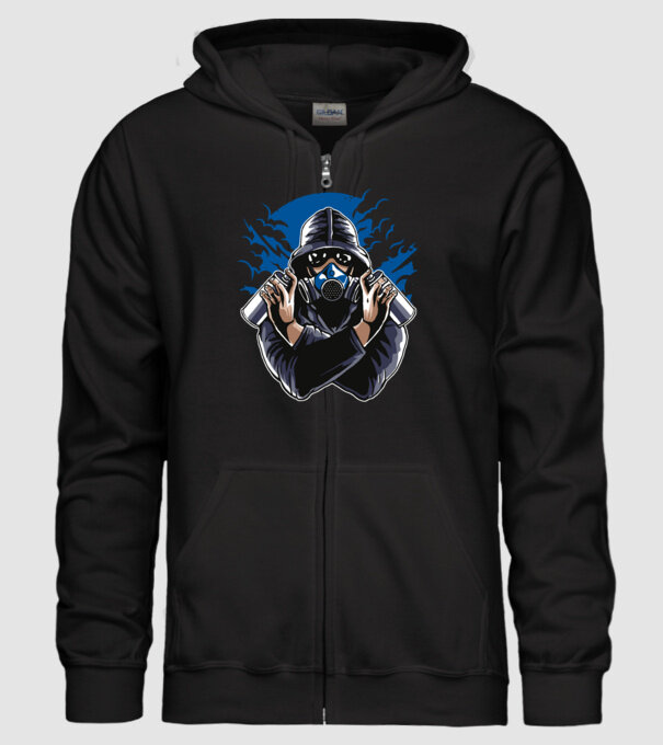 Graffiti model negru pe tricou