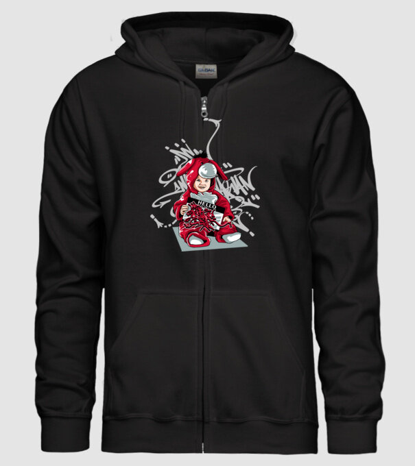 Graffiti model negru pe tricou