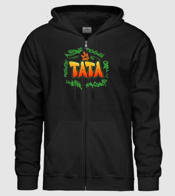 Graffiti tata model negru pe tricou