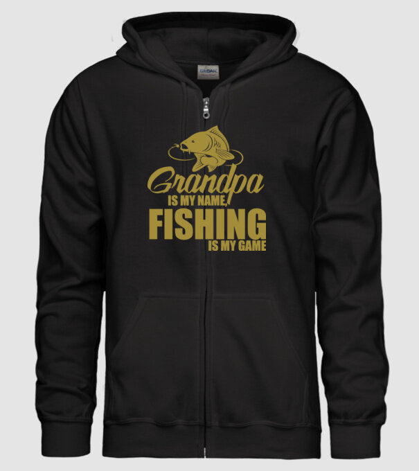 Grandpa is my name model negru pe tricou