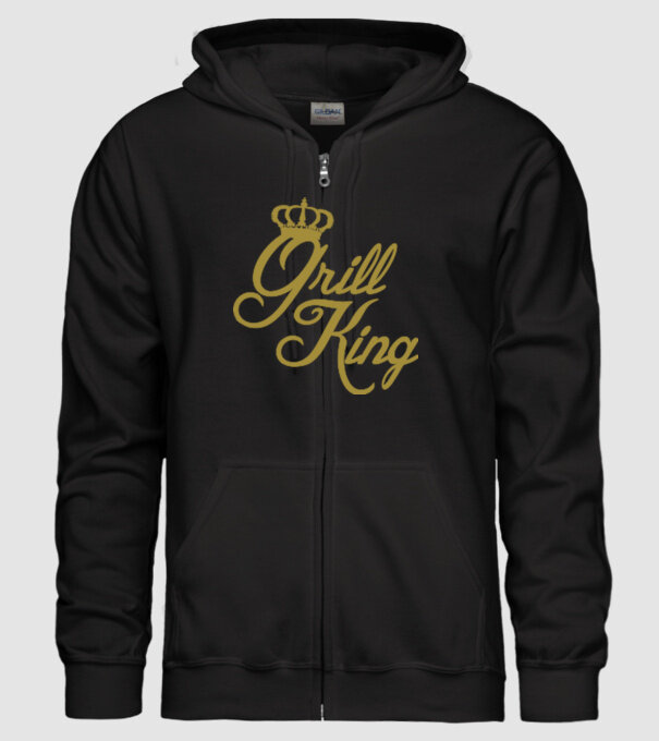 Grill King model negru pe tricou