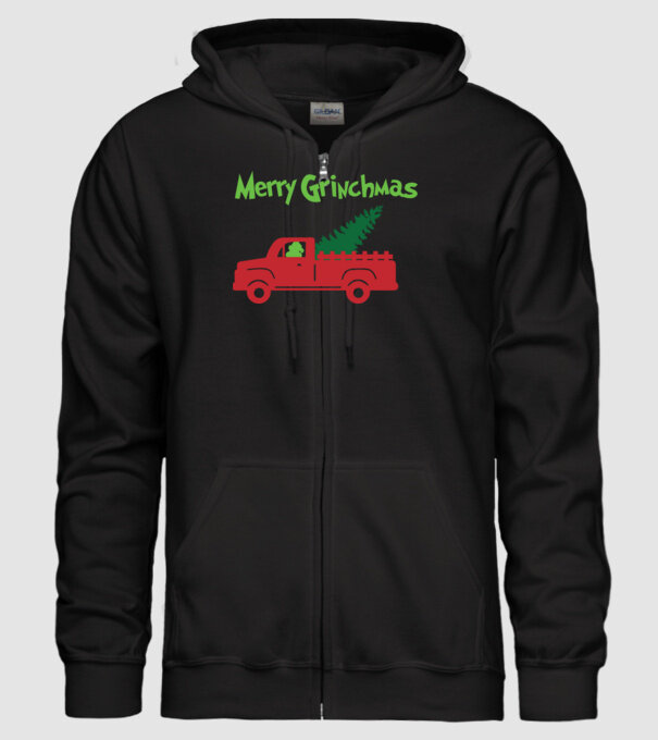 Grinchmas truck model negru pe tricou