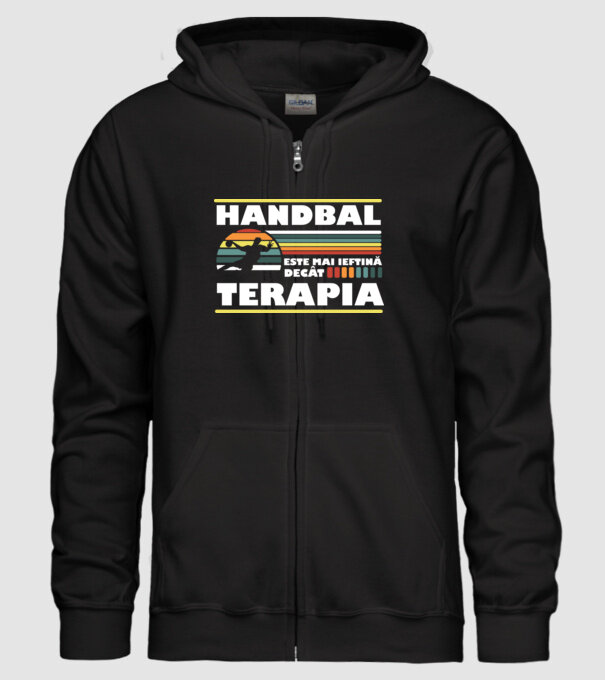 Handbal terapia model negru pe tricou