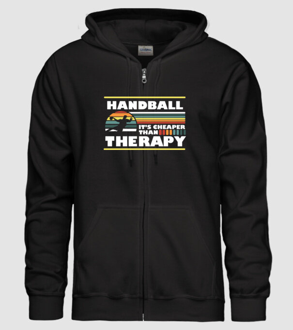 Handball therapy model negru pe tricou