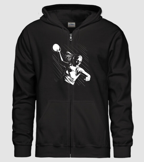 Handballer model negru pe tricou