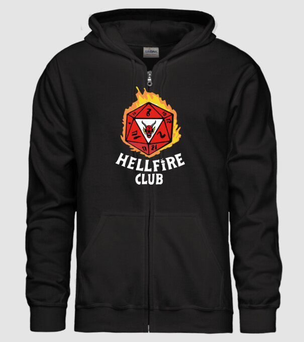 hellfire club roll dice model negru pe tricou