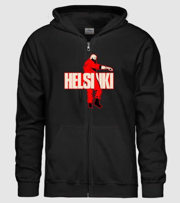 helsinki la casa de papel model negru pe tricou