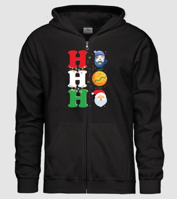 Ho-ho-ho christmas model negru pe tricou