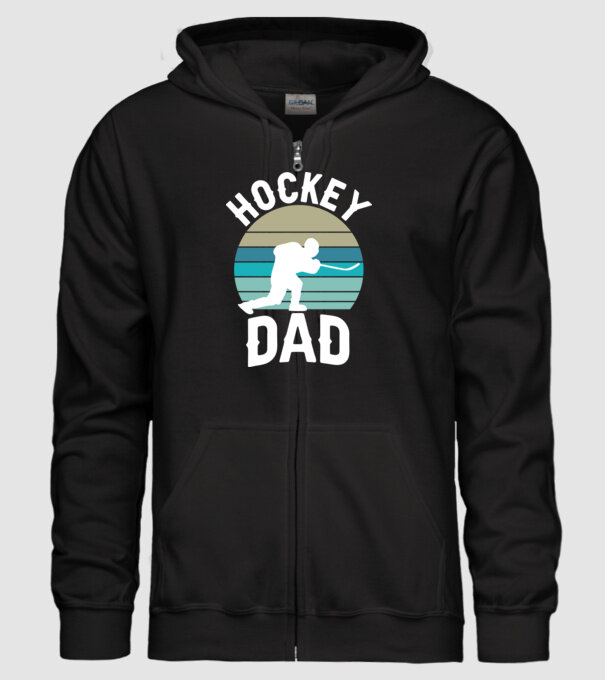 Hockey dad model negru pe tricou