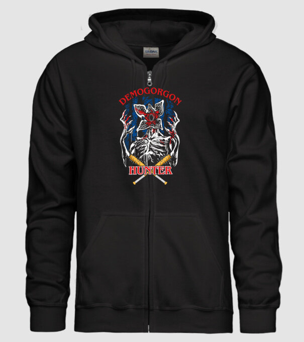 Demogorgon hunter model negru pe tricou