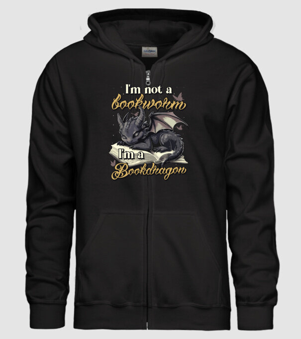 I am not a bookworm i am a bookdragon model negru pe tricou