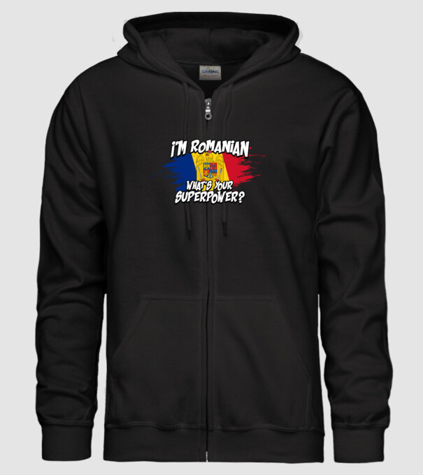 I'm Romanian - What's your superpower model negru pe tricou