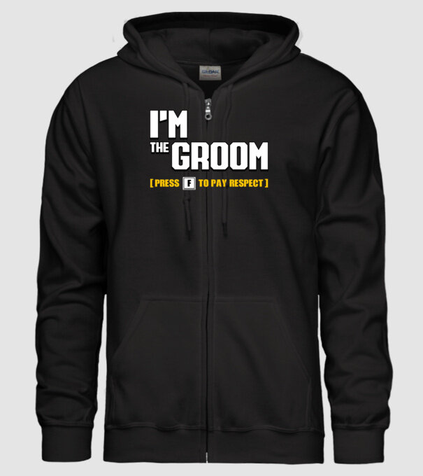 I'm the Groom model negru pe tricou