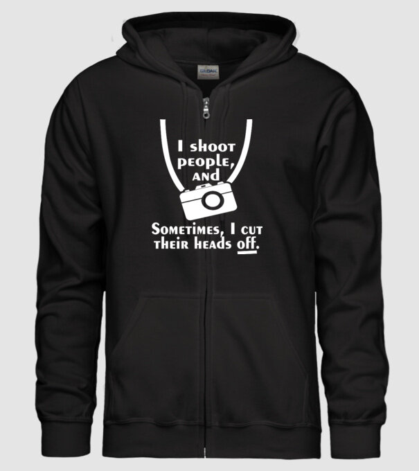 I shoot people model negru pe tricou