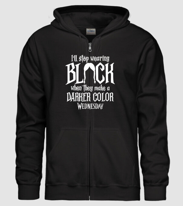 ill stop wearing black model negru pe tricou