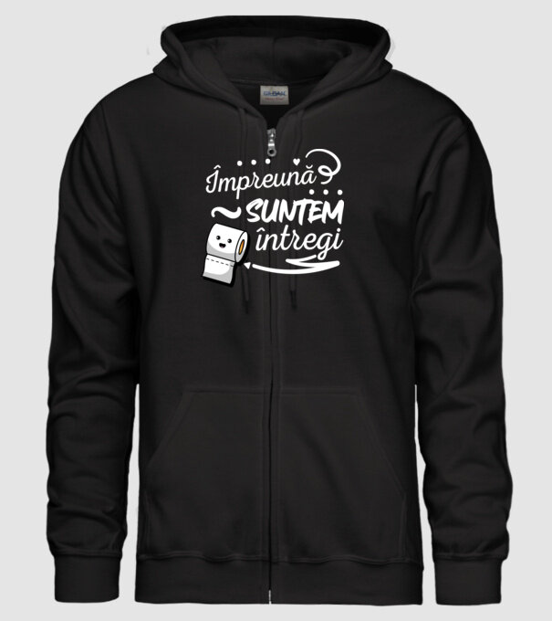 Împreună suntem întregi! model negru pe tricou