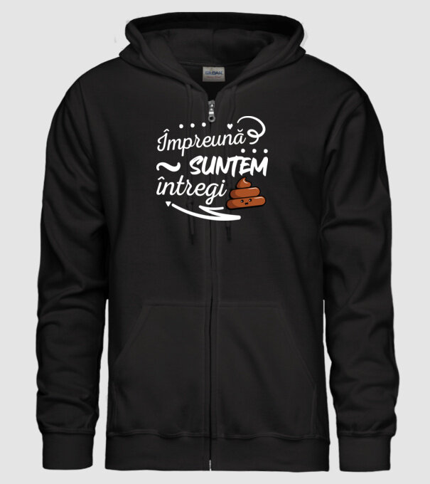 Împreună suntem întregi! model negru pe tricou