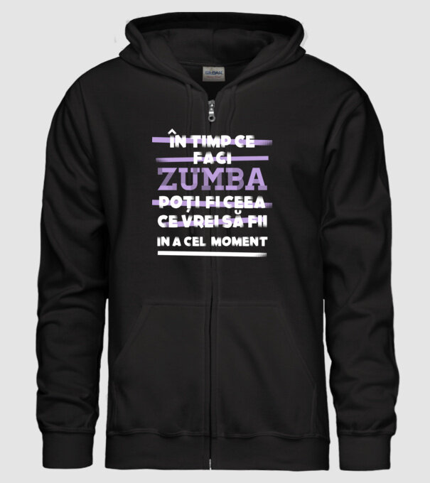 în timp ce faci zumba poți fi ceea ce vrei să fii - în acel moment model negru pe tricou