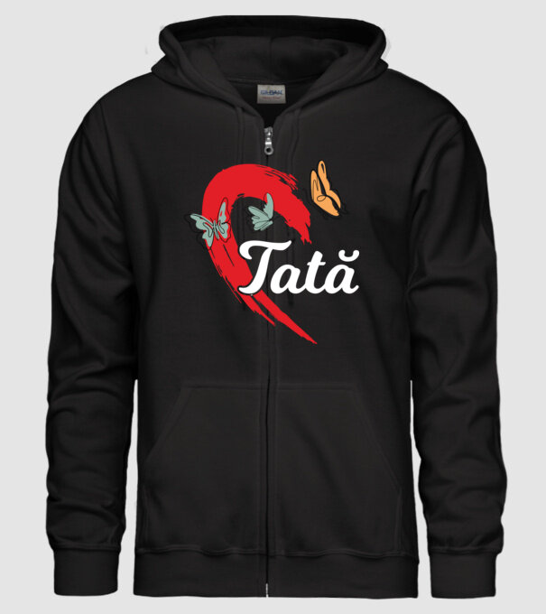 Tată model negru pe tricou