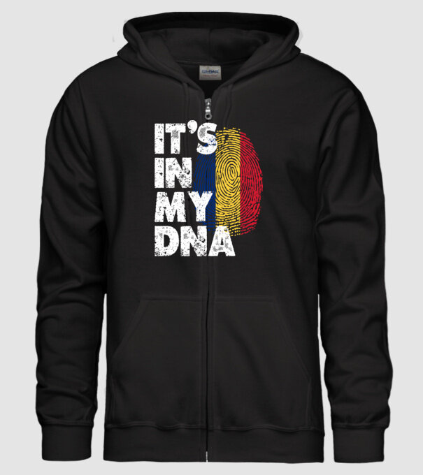 its in my dna model negru pe tricou