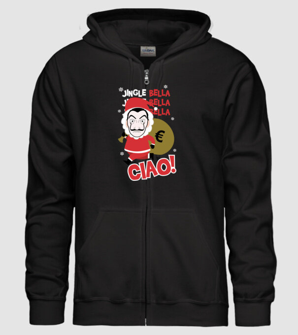 jingle bella christmas la casa de papel model negru pe tricou
