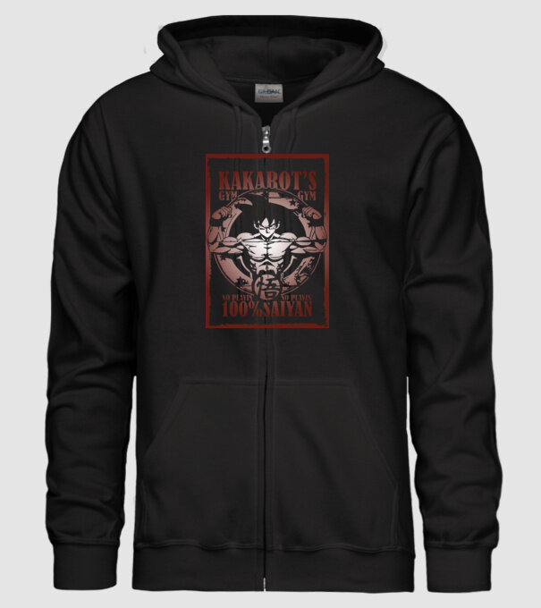 kakarots gym dragonball model negru pe tricou