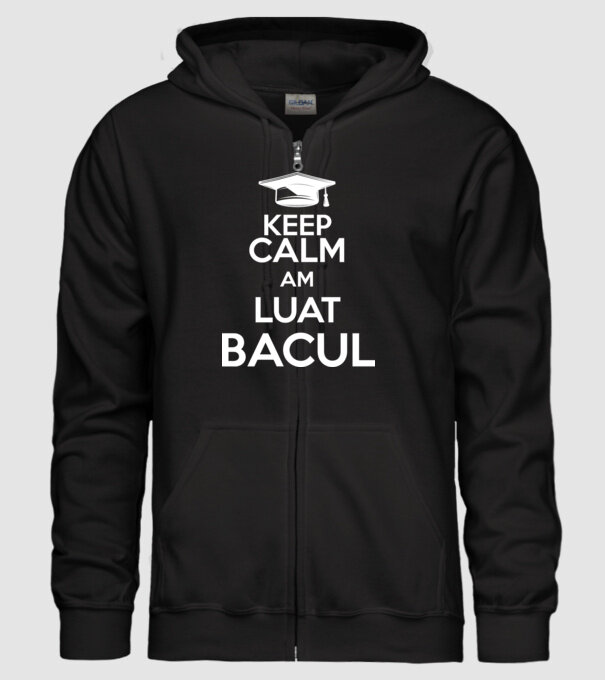 Keep calm, am luat bacul model negru pe tricou