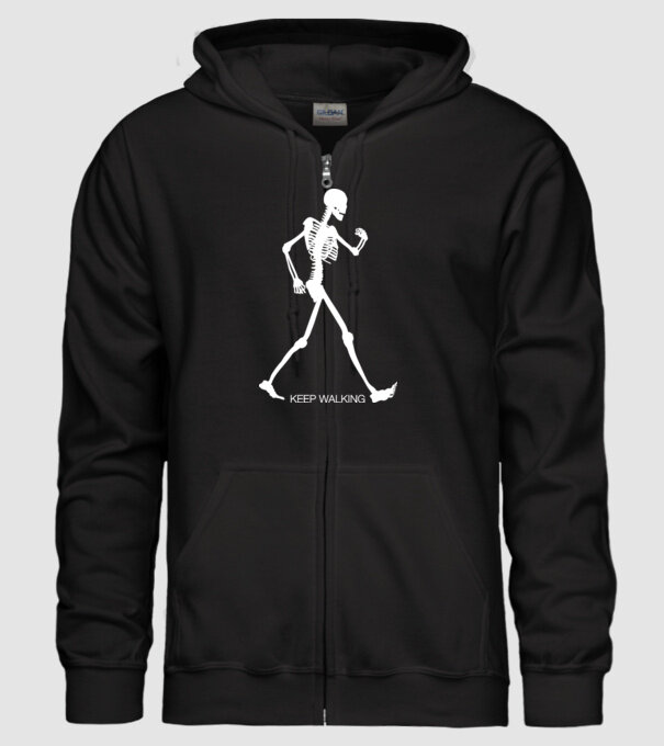 Keep Walking model negru pe tricou