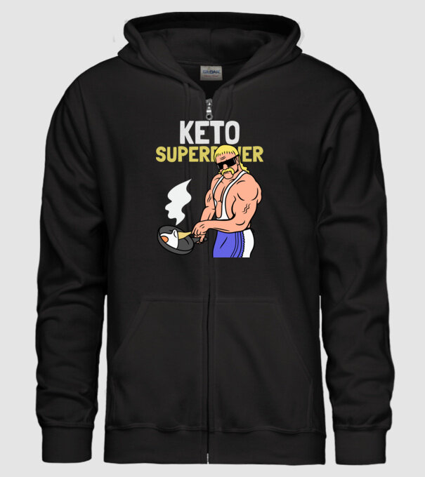 KETO SUPERPOWER model negru pe tricou