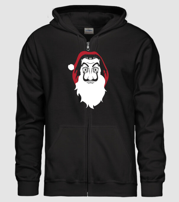 la casa de papel santa model negru pe tricou