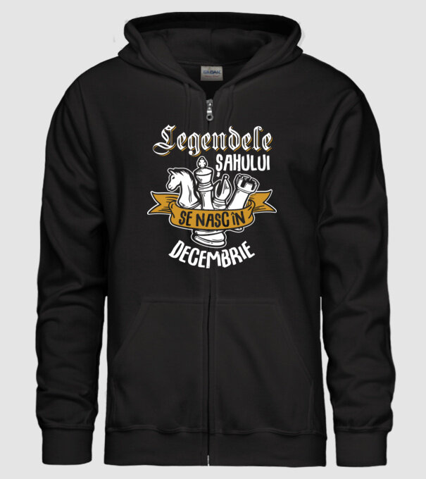 Legendele șahului se nasc în decembrie model negru pe tricou