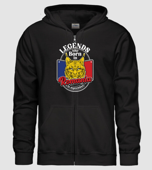 Legends are born in România september model negru pe tricou