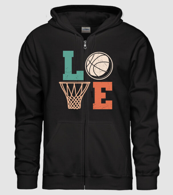 LOVE basketball model negru pe tricou