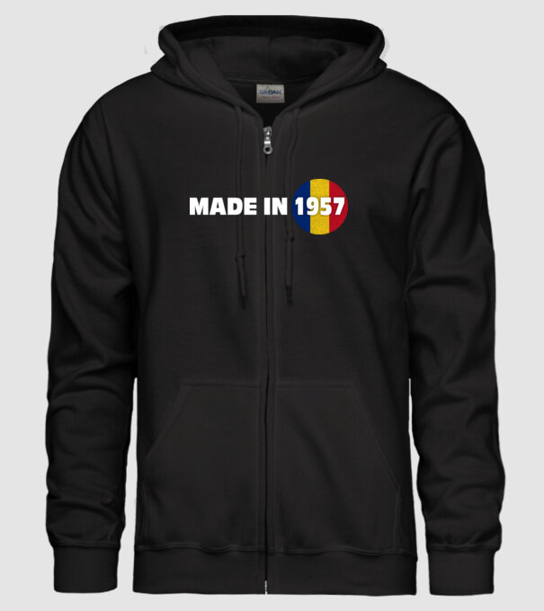 made in 1957 retro vintage model negru pe tricou