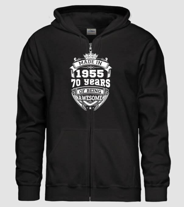 Made in awesome 1955 model negru pe tricou