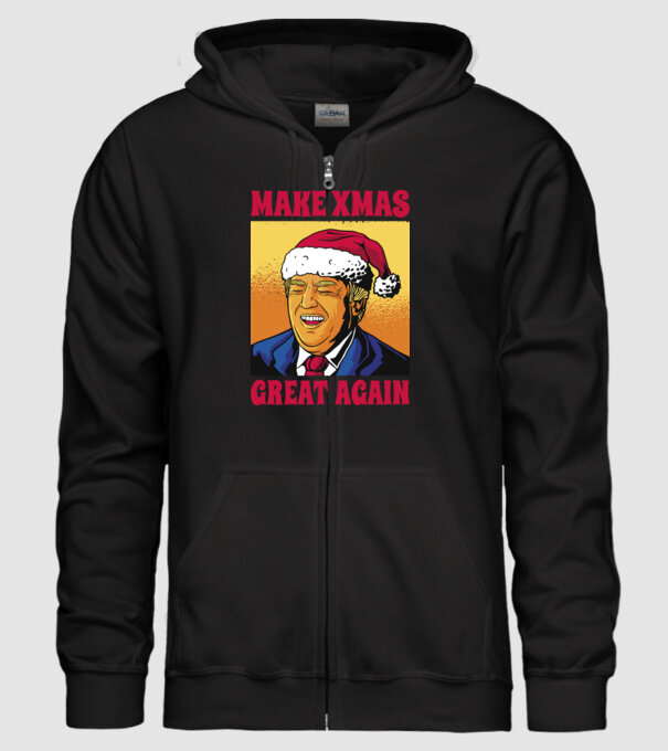 Make Xmas great again model negru pe tricou
