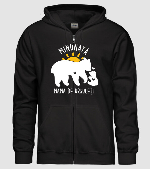 Minunată mamă de ursuleți model negru pe tricou