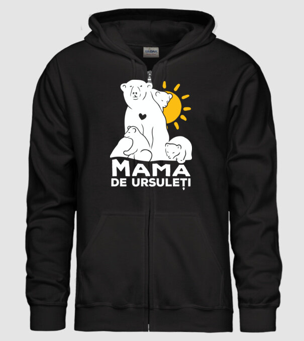 Minunată mamă de ursuleți model negru pe tricou