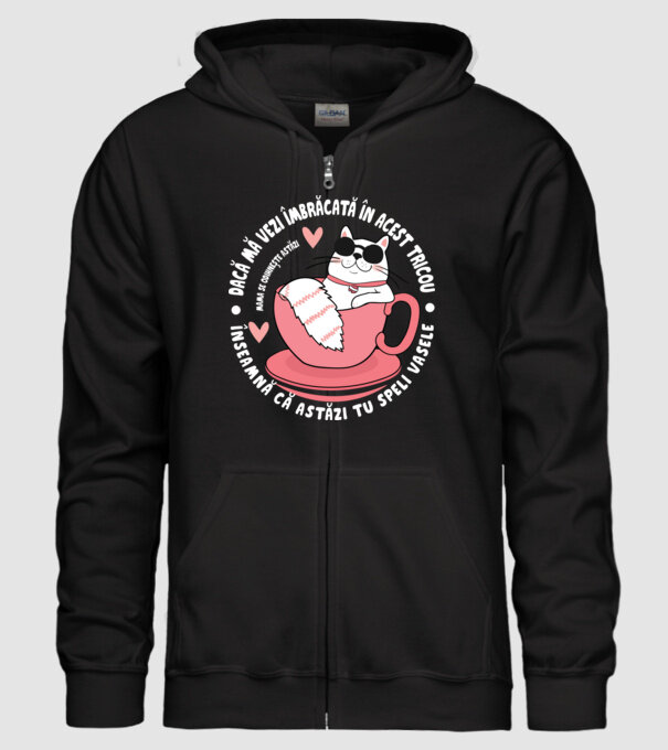 Dacă o vezi îmbrăcată în acest tricou, înseamnă că astăzi tu speli vasele. Mama se odihnește astăzi. model negru pe tricou
