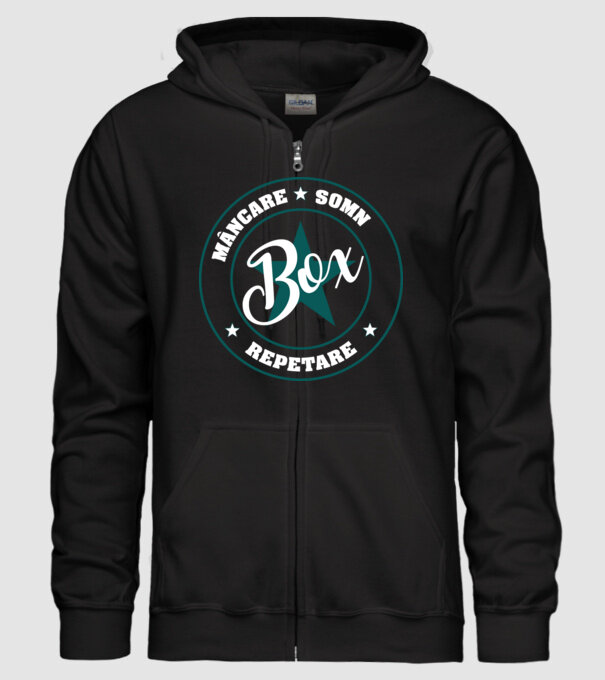 mâncare somn box reluare model negru pe tricou