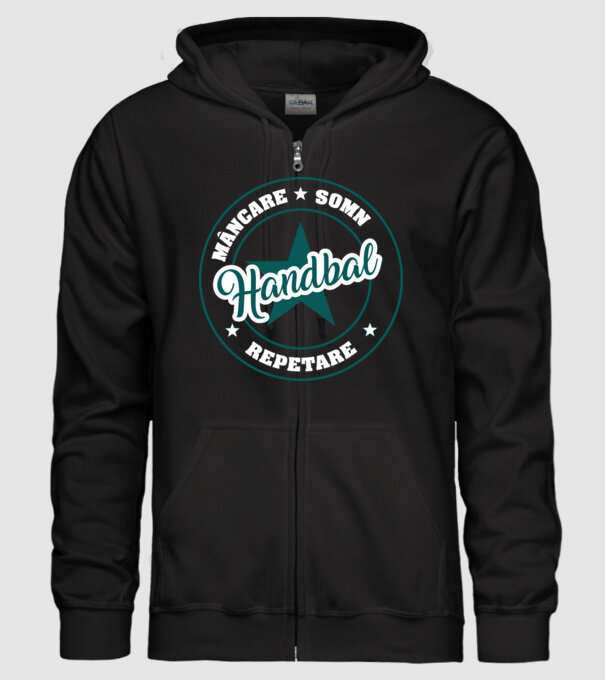 mâncare somn repetare HANDBAL model negru pe tricou