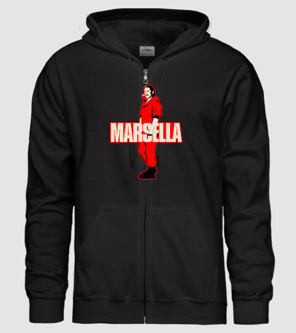 mareille la casa de papel model negru pe tricou