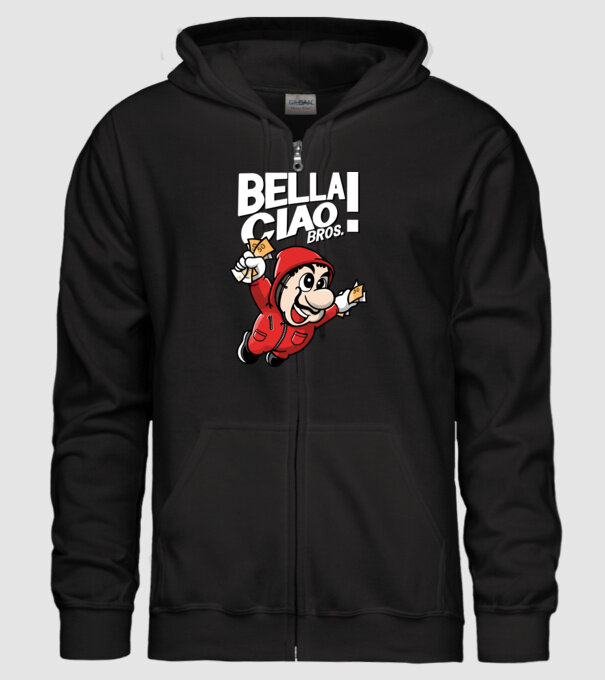 mario la casa de papel model negru pe tricou