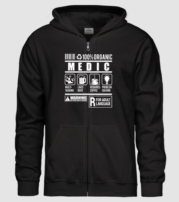 MEDIC model negru pe tricou