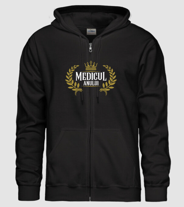 Medicul anului model negru pe tricou