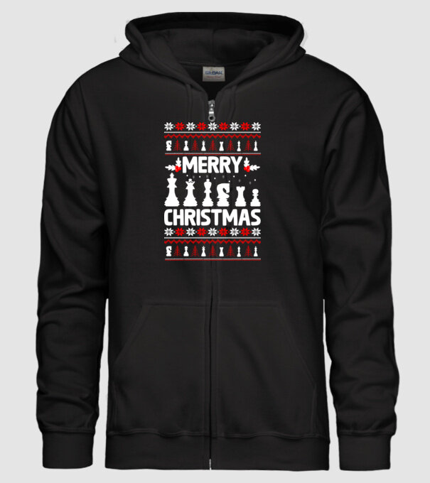 merry chessmass 2 model negru pe tricou