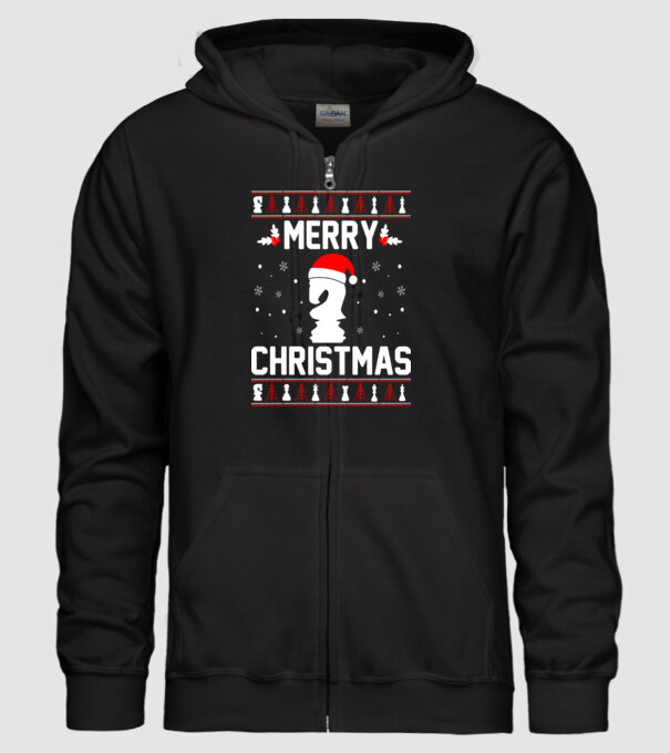 merry chessmass 3 model negru pe tricou