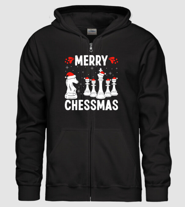 merry chessmass model negru pe tricou